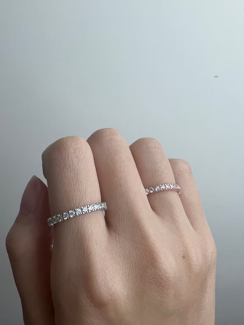 【日常婚戒】Your Wedding Band 鑽石線戒 • 純銀厚鍍18K金