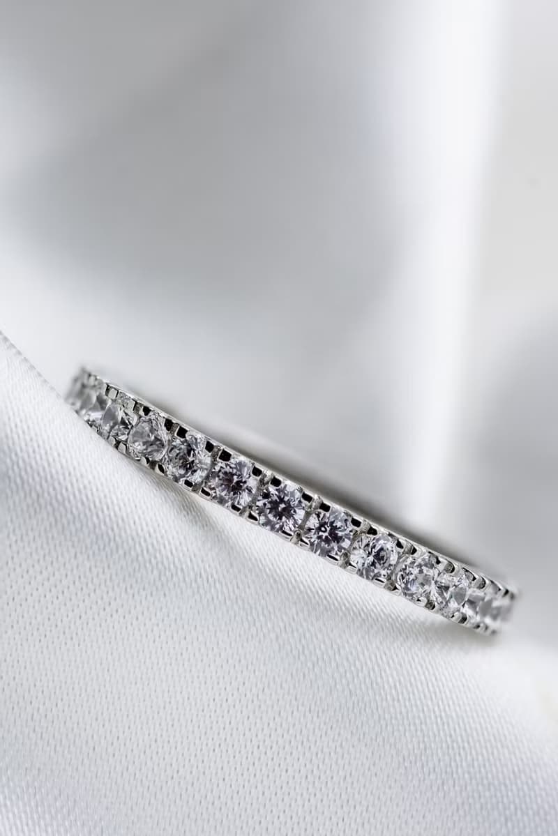 【日常婚戒】Your Wedding Band 鑽石線戒 • 純銀厚鍍18K金
