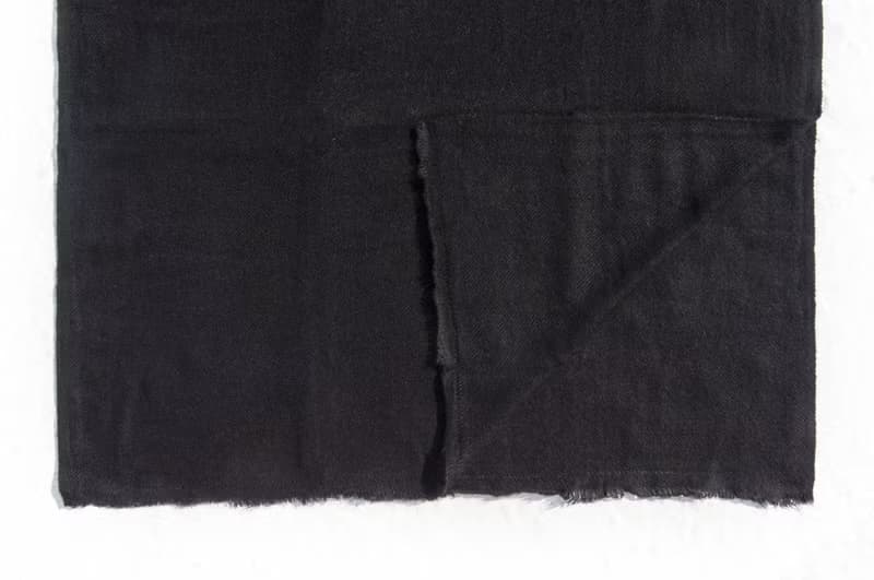 喀什米爾Cashmere/羊絨圍巾/純羊毛圍巾披巾/戒指絨披肩-時尚黑色