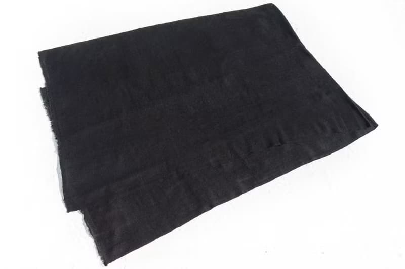 喀什米爾Cashmere/羊絨圍巾/純羊毛圍巾披巾/戒指絨披肩-時尚黑色