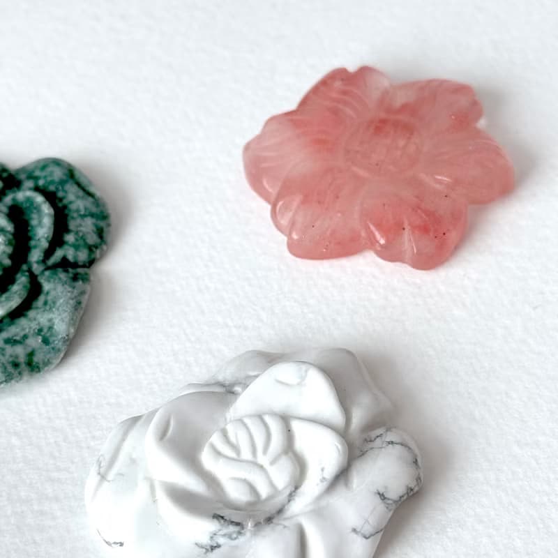 白松石|綠點石|櫻桃晶|雕花擺設 辦公室家中療癒
