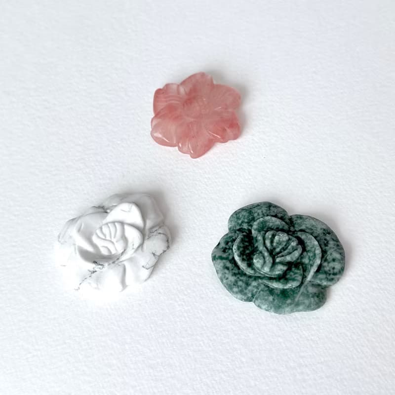 白松石|綠點石|櫻桃晶|雕花擺設 辦公室家中療癒