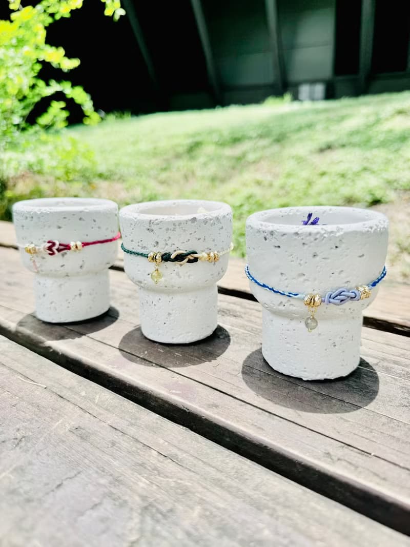 【Rose Tree】一杯好運。水晶繩結手鍊與魔法藥草香氛蠟燭