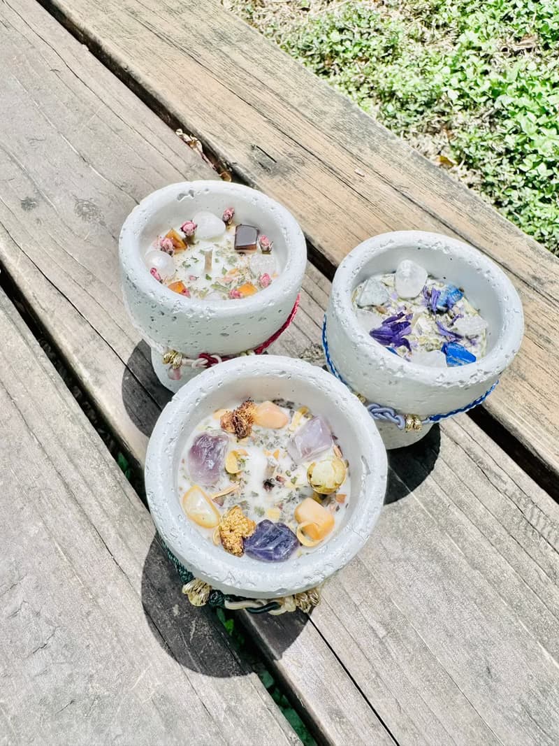 【Rose Tree】一杯好運。水晶繩結手鍊與魔法藥草香氛蠟燭