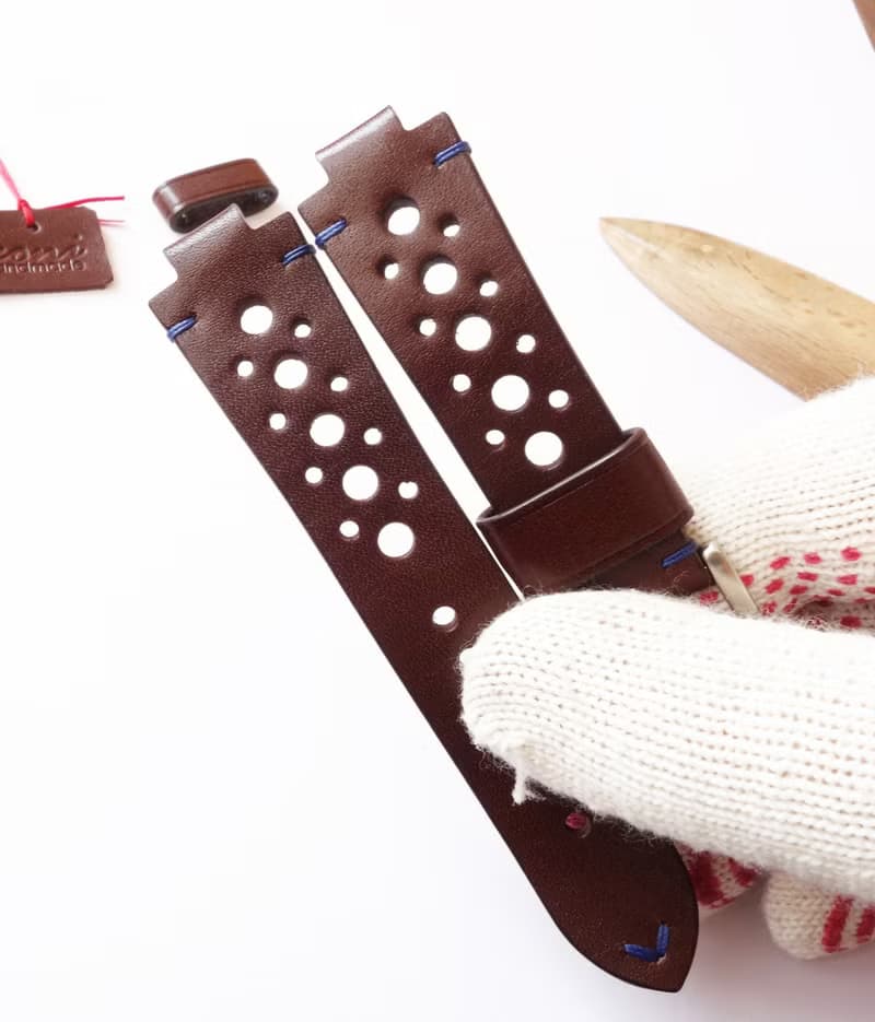 棕色運動表帶 用於ORIS Aquis 真皮 Oris表帶