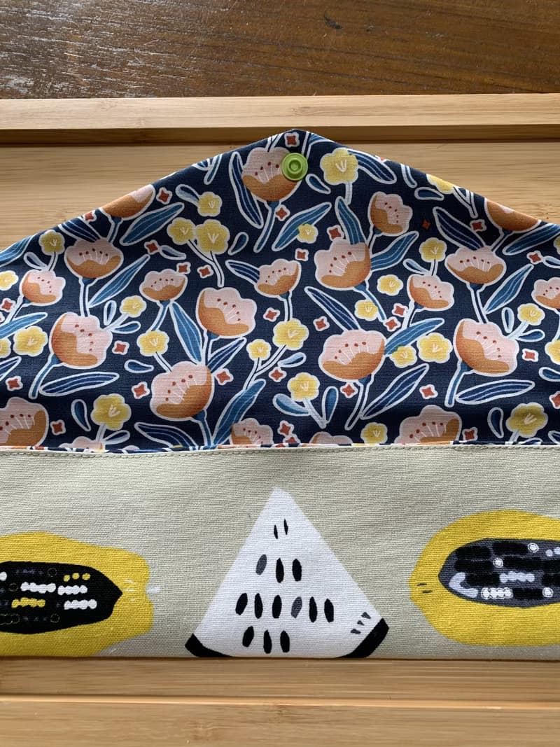 文青風環保純棉筷袋 ~ 水果物語 淡淡灰 潮物 收納 手作餐具袋 禮