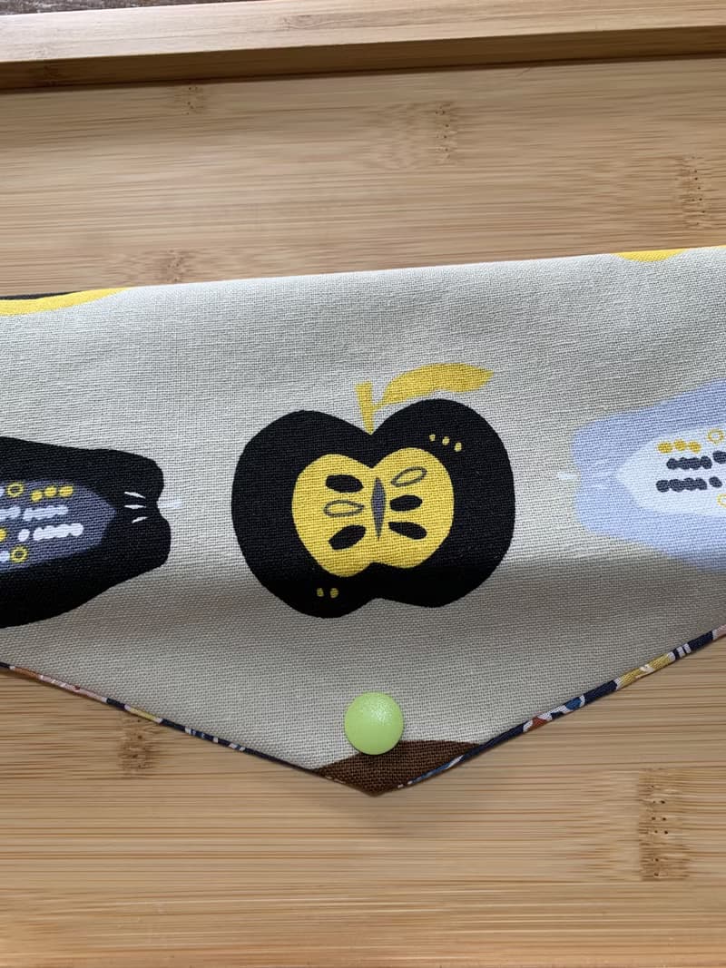 文青風環保純棉筷袋 ~ 水果物語 淡淡灰 潮物 收納 手作餐具袋 禮