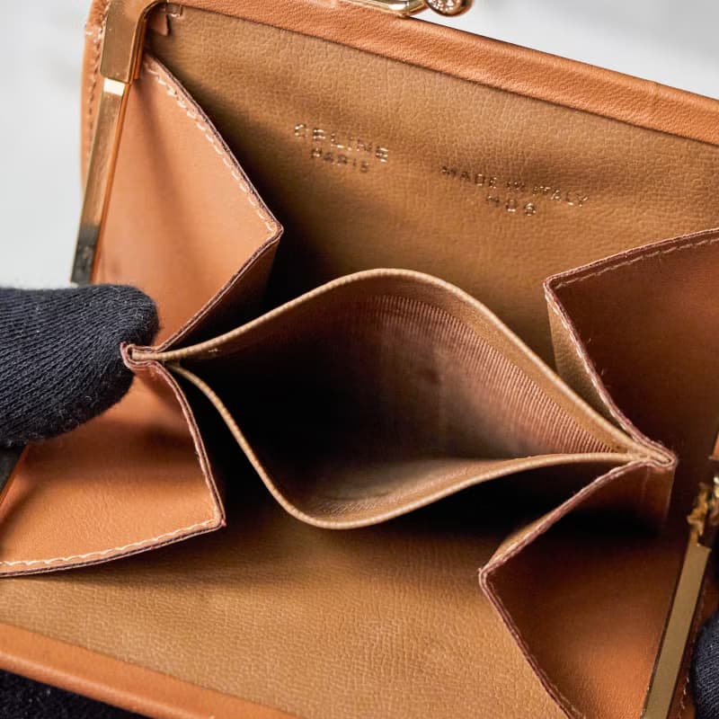 Vintage Celine 深色老花口金零錢包
