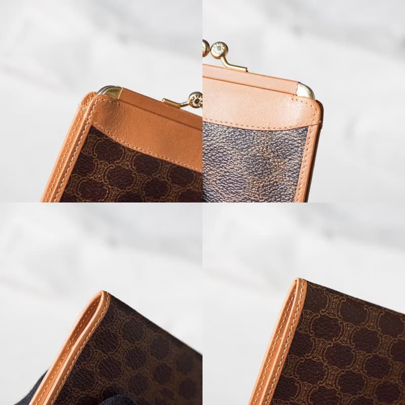 Vintage Celine 深色老花口金零錢包