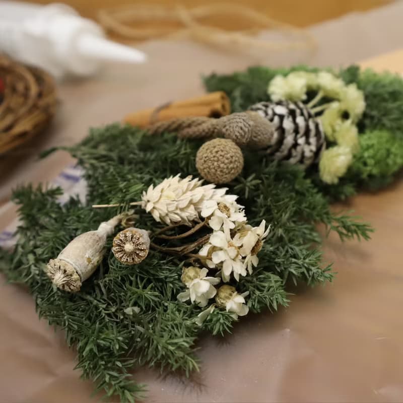 永生聖誕花圈 手作材料包 贈教學影片(聖誕 交換禮物 xmas