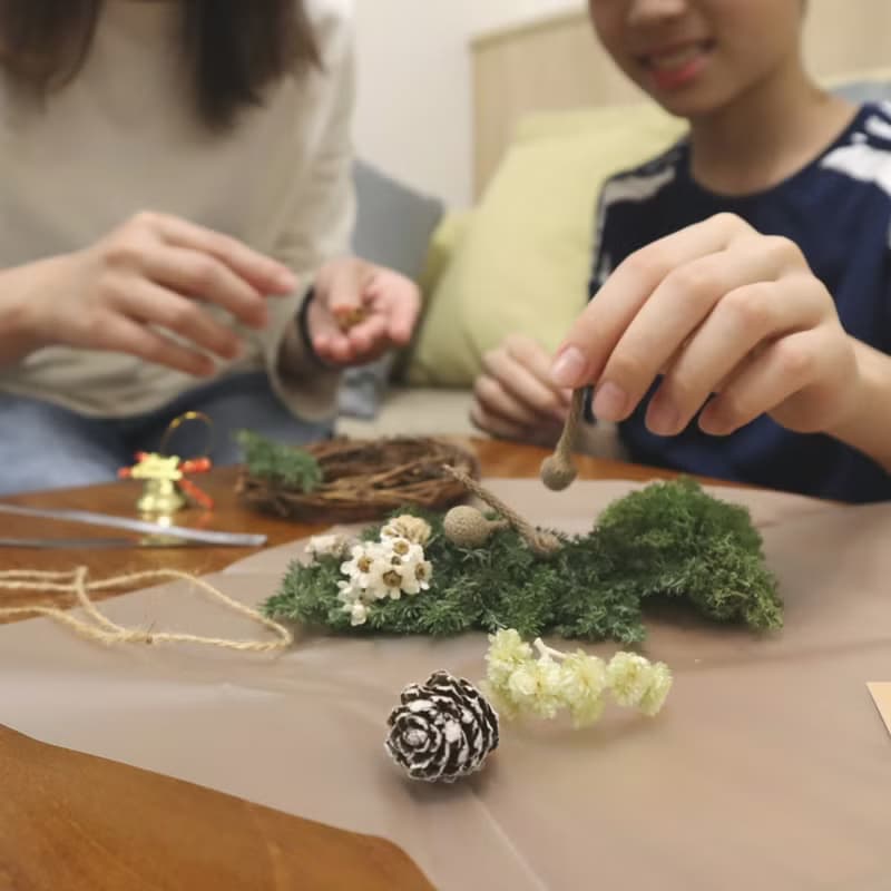 永生聖誕花圈 手作材料包 贈教學影片(聖誕 交換禮物 xmas