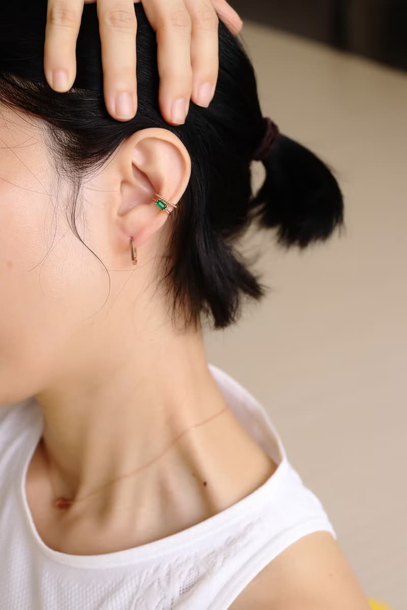 14K 綠瑪瑙耳夾耳環