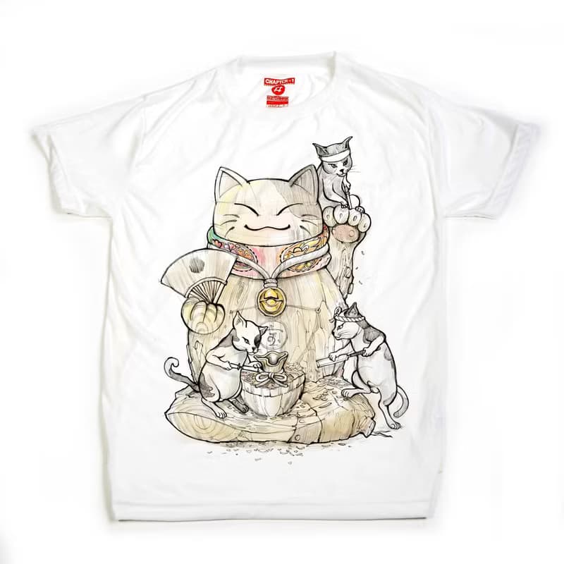 Maineiki Neko  unisex men woman cotton mix Chapter One T-shirt
