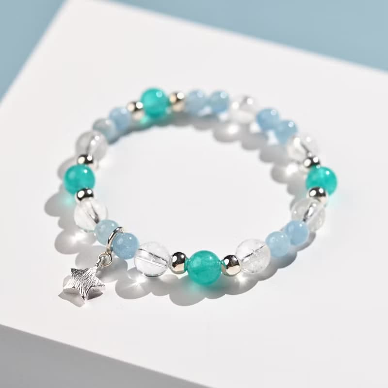 冰雪奇緣系列-冰晶兒童手鍊/手工串珠| 親子款