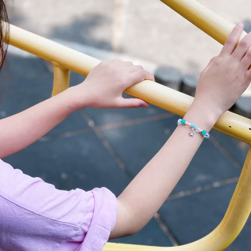 冰雪奇緣系列-冰晶兒童手鍊/手工串珠| 親子款