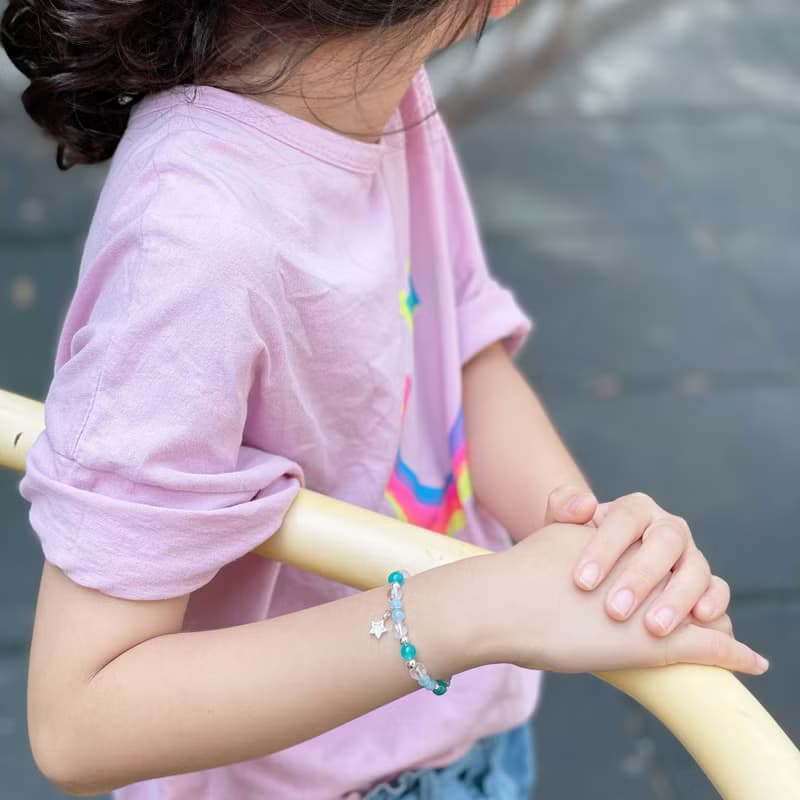 冰雪奇緣系列-冰晶兒童手鍊/手工串珠| 親子款