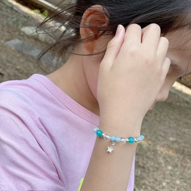 冰雪奇緣系列-冰晶兒童手鍊/手工串珠| 親子款