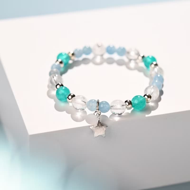 冰雪奇緣系列-冰晶兒童手鍊/手工串珠| 親子款