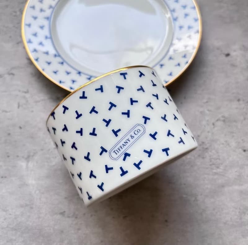 未使用保存品 Tiffany&Co. 湯碗配碟子套裝 餐具 中古美品 禮物
