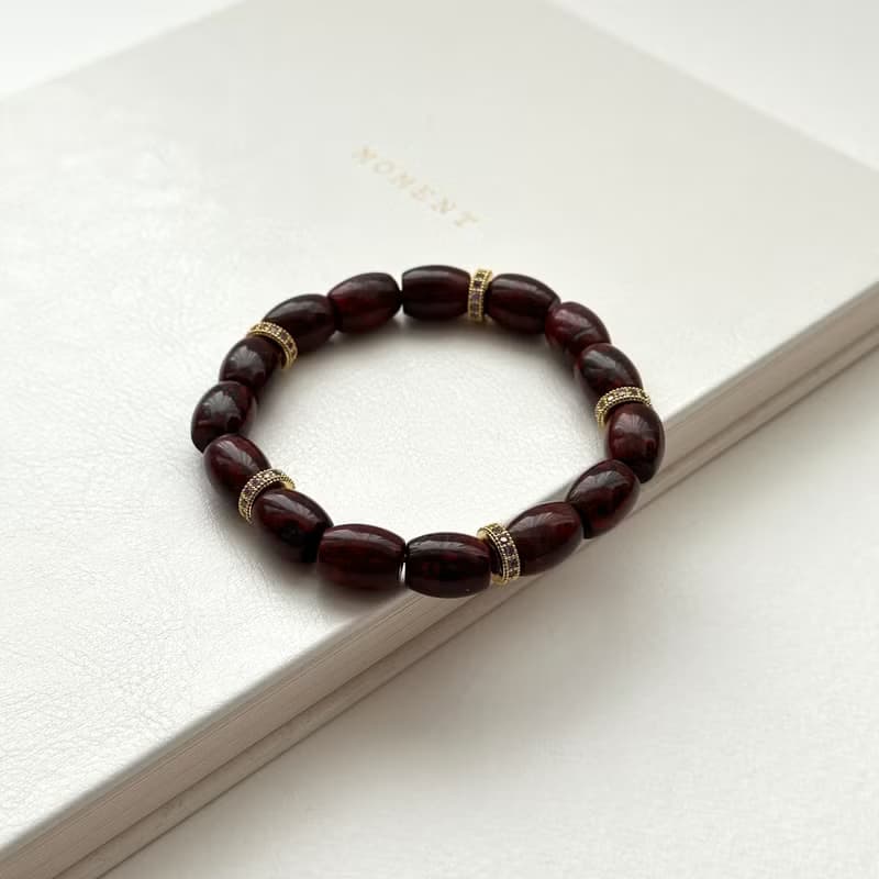 【雙魚牡羊座|3月誕生】血石古典鍍金手鏈 舒緩壓力疲勞 健康活力