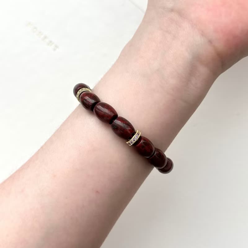 【雙魚牡羊座|3月誕生】血石古典鍍金手鏈 舒緩壓力疲勞 健康活力