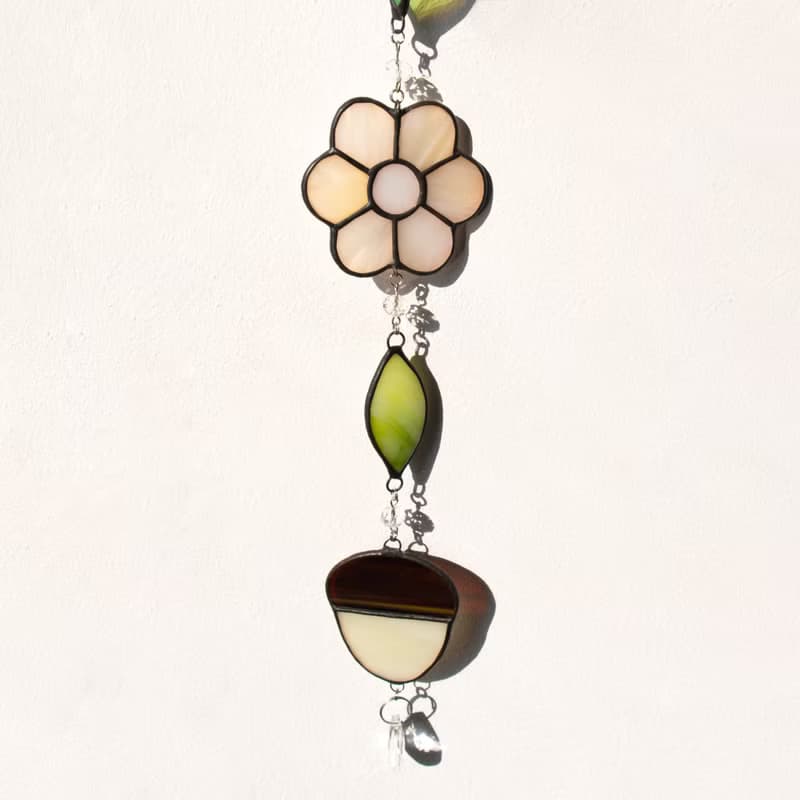 Stained glass garland, Home decor, Housewarming gift, Wall decor