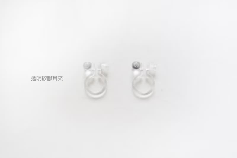 925純銀 閃耀 輕耳飾 耳環 或 耳夾  (一對)