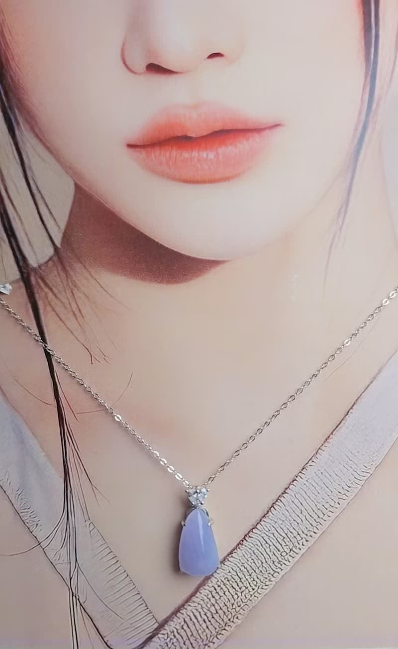 招財•福氣•貴人|冰潤濃紫福瓜|緬甸A貨翡翠純銀吊墜項鍊