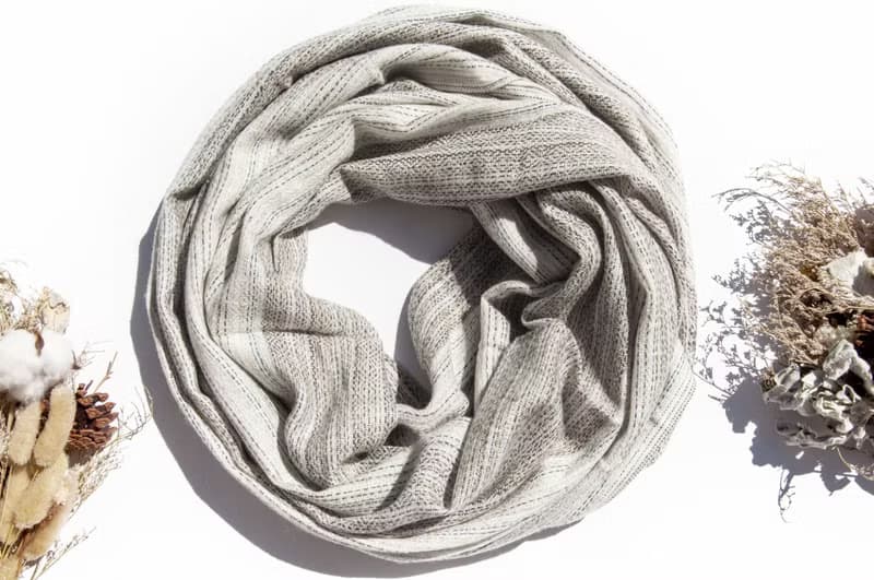 喀什米爾Cashmere 針織圍巾 純羊毛圍巾 手織圍巾 編織圍巾-岩石