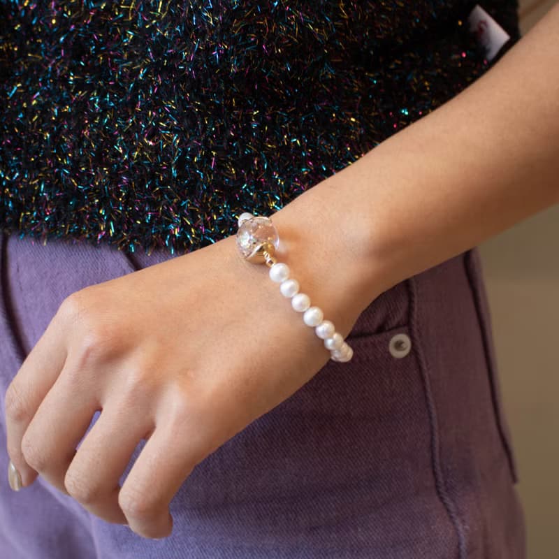 Glam Snowball Pearl Bracelet