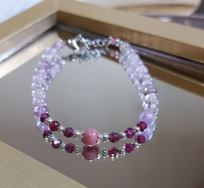 高頻超七紫牙烏手鍊 //改善磁場高頻水晶 | 天然超七骨幹水晶 |