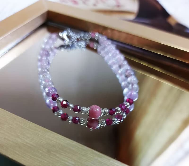 高頻超七紫牙烏手鍊 //改善磁場高頻水晶 | 天然超七骨幹水晶 |