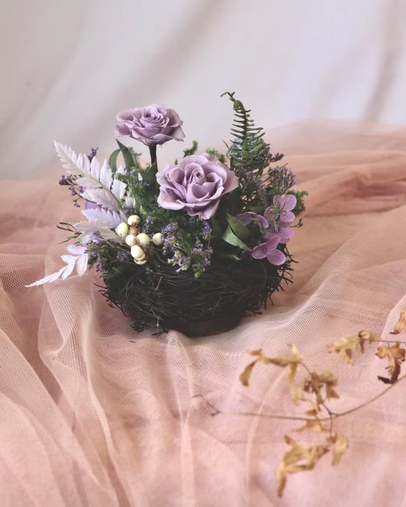 永生乾燥花暖心鳥巢 畢業禮物 情人節禮物  溫馨 質感 獨家設計