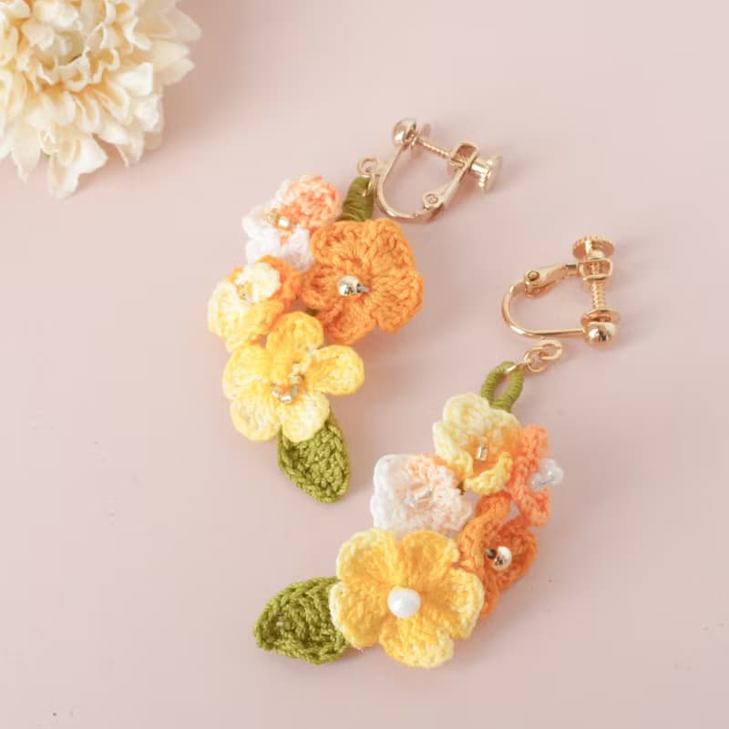 花束 イヤリング