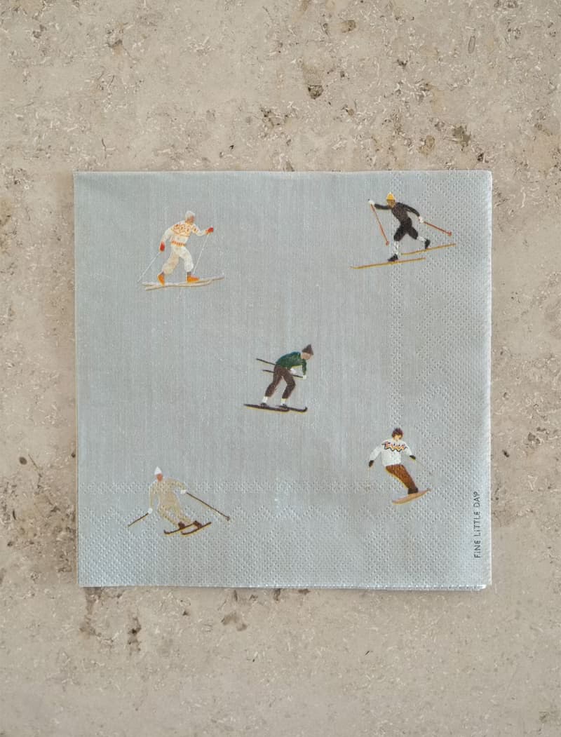 北歐設計師款 - 印花餐巾紙 PAPER NAPKINS SKIERS