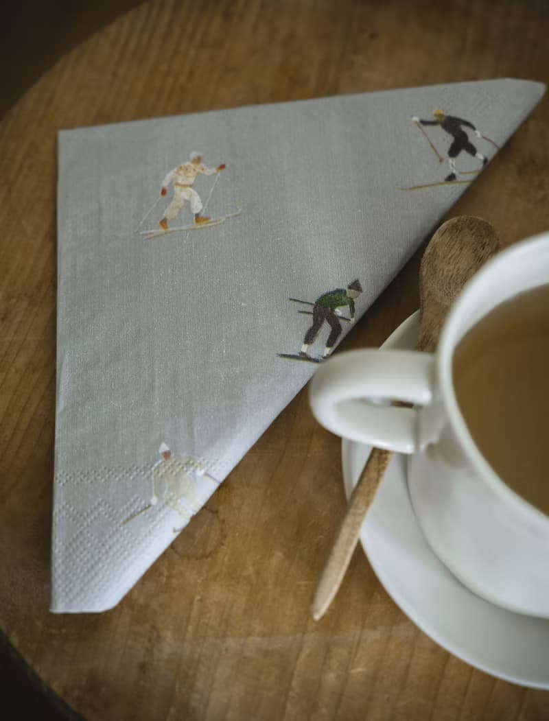 北歐設計師款 - 印花餐巾紙 PAPER NAPKINS SKIERS