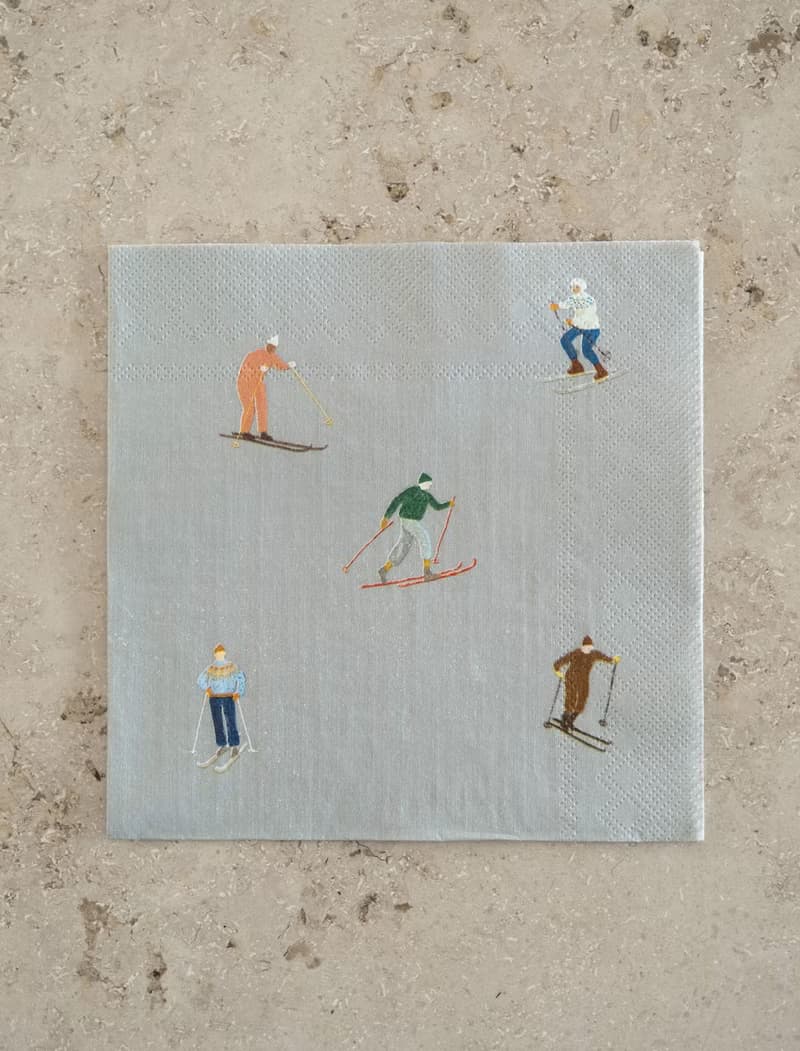 北歐設計師款 - 印花餐巾紙 PAPER NAPKINS SKIERS