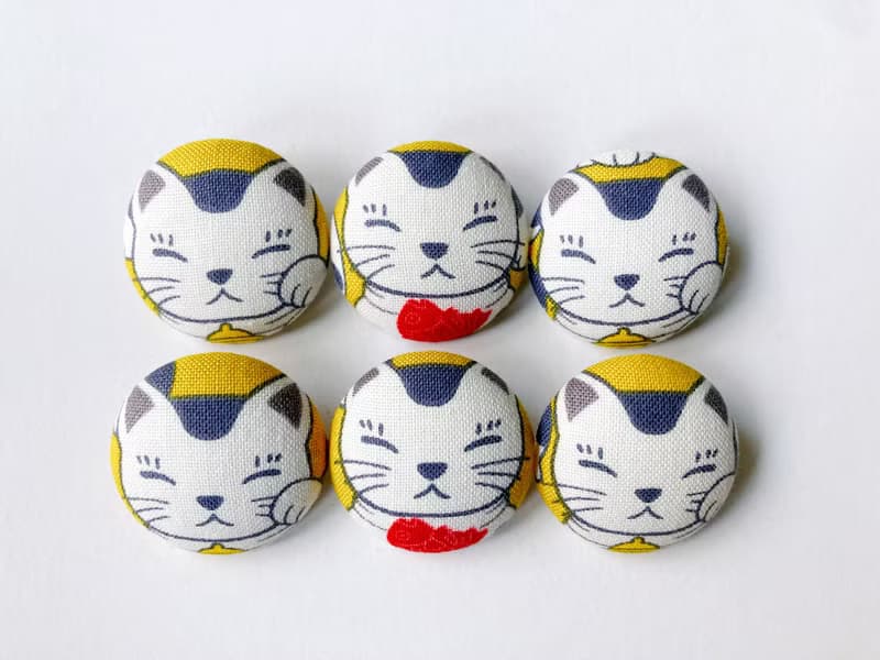 招財貓 鈕釦 布釦 針織 / 編織 / 縫紉 DIY材料 手作材料