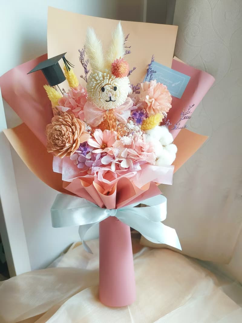 Sheer Whisper絮語藏花 日本擴香多色粉嫩小兔子花束豪華版
