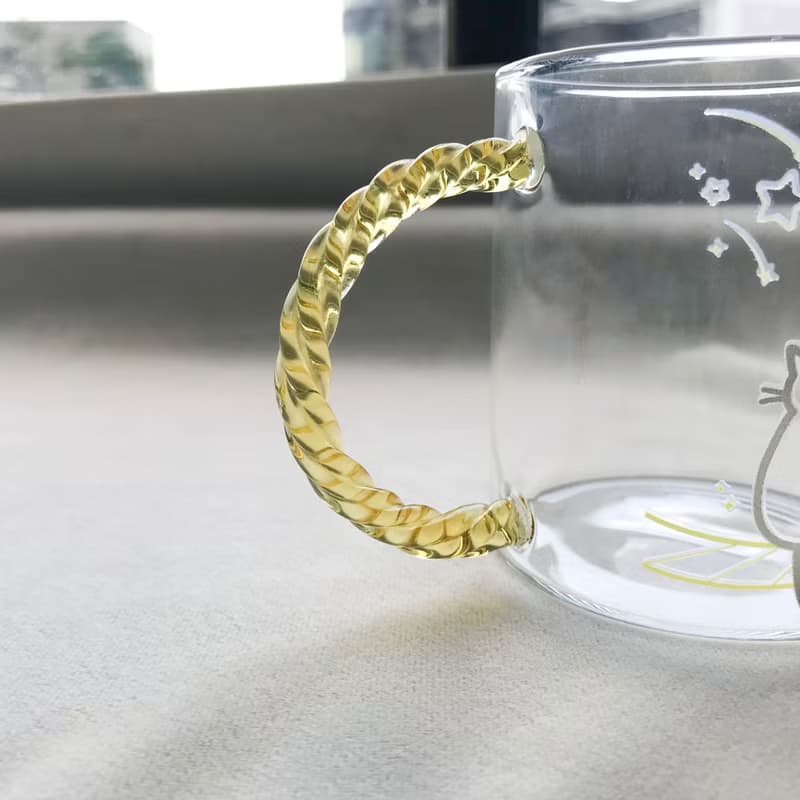 【萌寵來襲】幸福貓咪玻璃杯-伴 送軟木杯墊