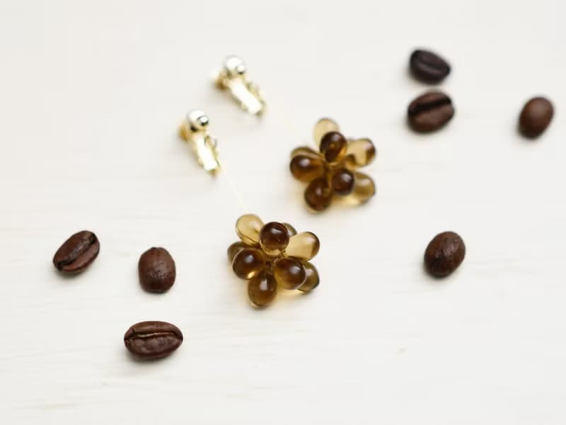 【ピアス・イヤリング】ホットコーヒー (長い)