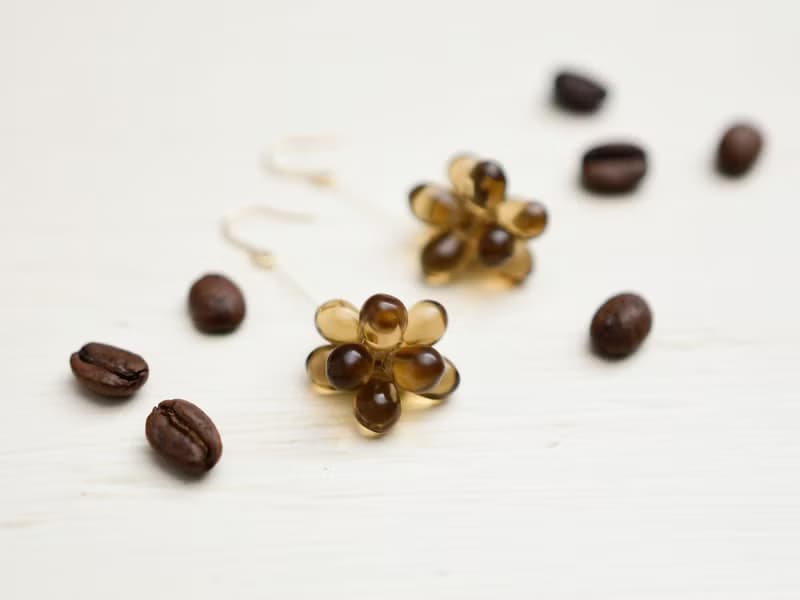 【ピアス・イヤリング】ホットコーヒー (長い)