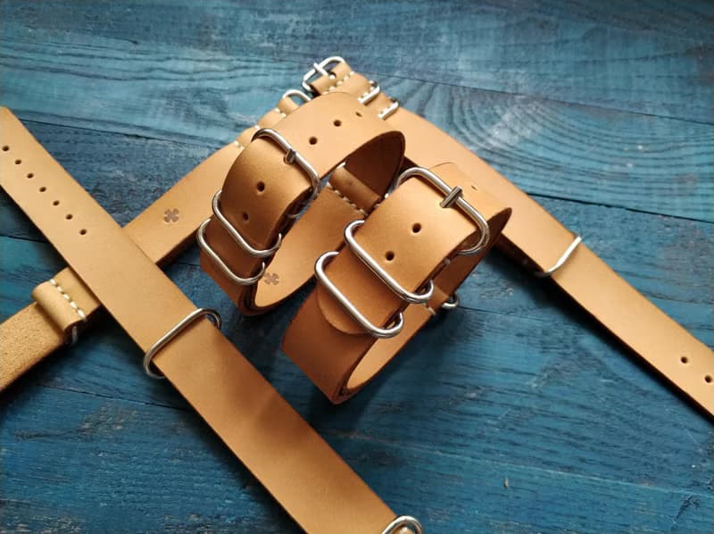 Leather watch strap, Leather Watch Band NATO, Handmade Watch Band, 18 mm, 20 mm,
