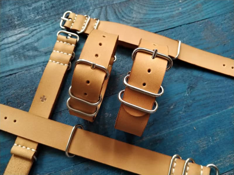 Leather watch strap, Leather Watch Band NATO, Handmade Watch Band, 18 mm, 20 mm,