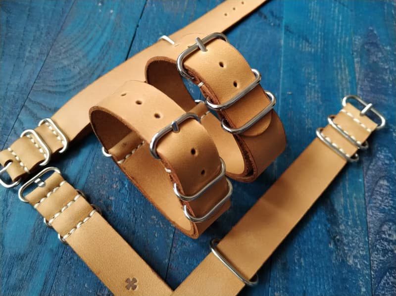 Leather watch strap, Leather Watch Band NATO, Handmade Watch Band, 18 mm, 20 mm,