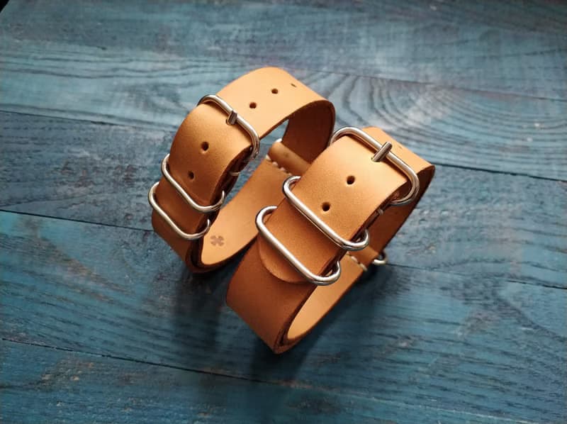 Leather watch strap, Leather Watch Band NATO, Handmade Watch Band, 18 mm, 20 mm,