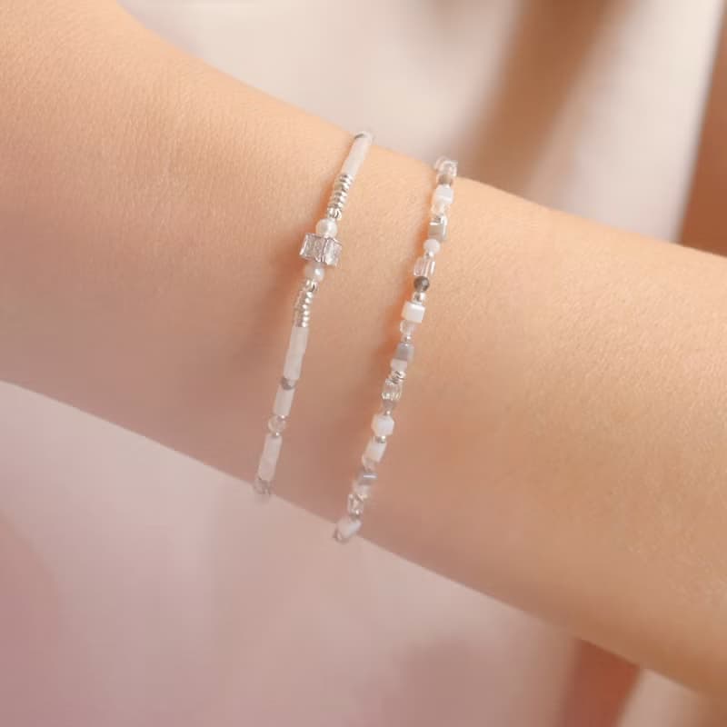 四月誕生石 手鍊 白水晶 鋯石 - 密技 -