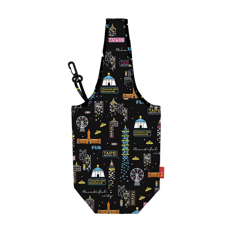 環保飲料袋【袋走-夜訪台北】掛勾設計 輕便收納