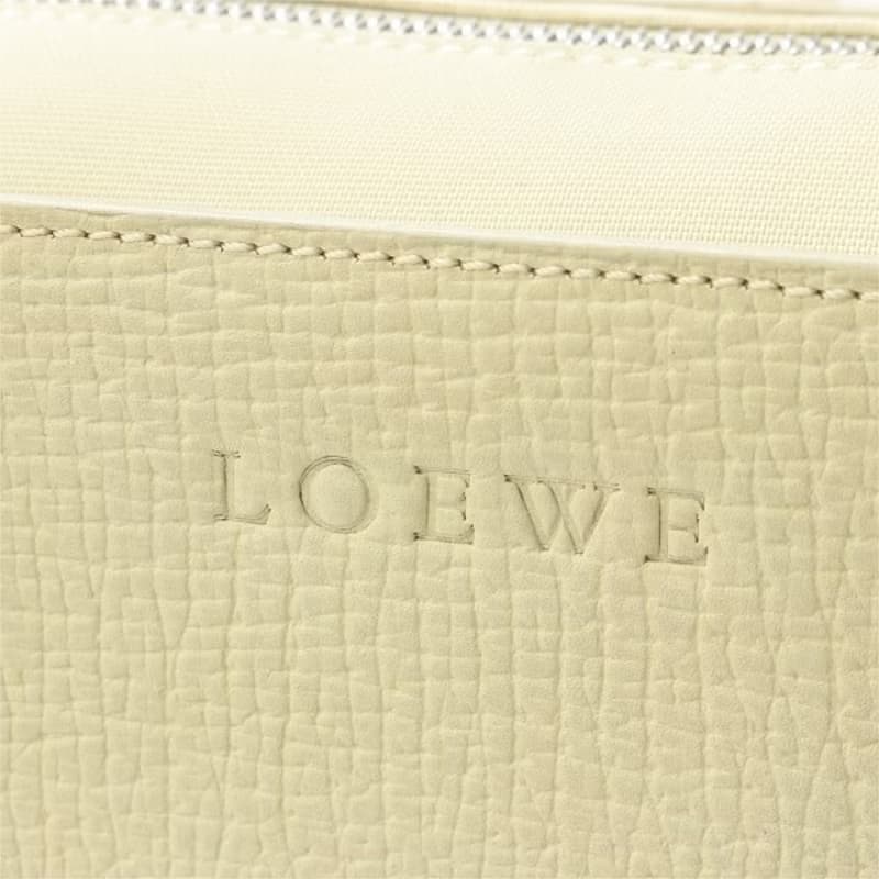 稀有中古二手Loewe米白分層復古包皮革托特包側背孭單肩小包手袋
