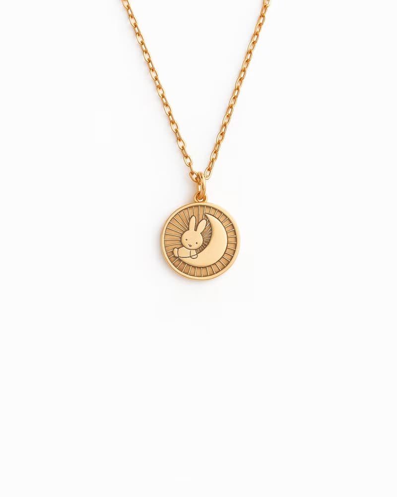 【Pinkoi x miffy】米菲雙面項鏈 月亮與星星的浪漫故事